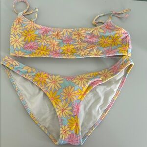 TRIANGL Floral Bikini Set bottoms xs top small